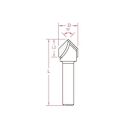 PROJAHN V-Nutfräser D 14  mm, L 41 mm, L2 14 mm