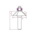 PROJAHN Fasefräser mit Kugellager D 32  mm, L 44,8...