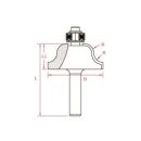 PROJAHN Profilfräser A mit Kugellager D 31,7 mm, L 44,8 mm, L2 13 mm