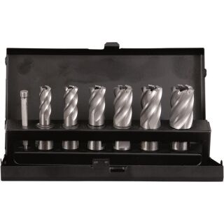 Set annular cutter 7pcs Ø 12/14/16/18/20/22 mm, 1 pilotpin