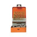 Twist drill set HSS-TiN ECO 1-10/0,5 mm 19 pcs