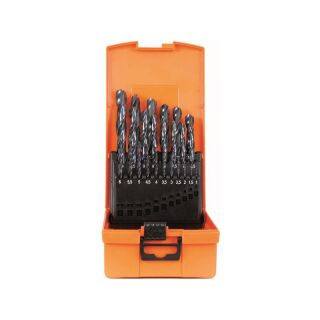 Drill bit set HSS-R 1-13 mm 25pcs plastic case