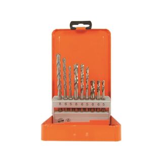Drill bit set steel/stone/wood hex.shank 9pcs