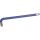 Ball point hex key long version, blue, incl. magnet 7,0 mm