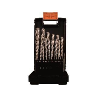 Drill bit set HSS-Co speed 1-13 mm 25pcs plastic case