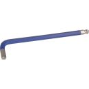 Ball point hex key long version, blue, incl. magnet 8,0 mm