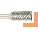 PROJAHN Hartmetallfräser, Form B Zylinder mit Stirnverzahnung d1 12.7 mm, Schaftdurchmesser 6.0 mm Schnellfrässchliff für Aluminium