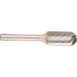 Tungsten carbide rotary burr ball nosed cylinder, shape C d1 6.0 mm, shank 6.0 mm cut 3 fast mill cut for aluminium