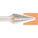 Tungsten carbide rotary burr cone 28°, shape M d1...