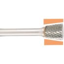 Tungsten carbide rotary burr cone 28°, shape M d1...