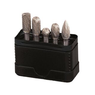 PROJAHN Frässtifte HM, 5tlg in Kunststoffpack Form B, C, D, E, G  Kopfdurchmesser 9.6 mm