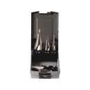 Set step drill with spiral flute HSS-G 3pcs Gr. 1 - 3
