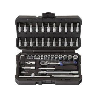 PROJAHN 1/4" proficraft-Steckschlüsselkoffer, mit 45 Werkzeugen - 48 Zahn
